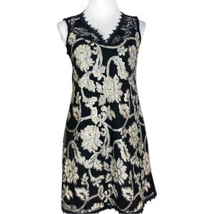 Nanette Lepore Women's NWT Black Sequin Embellished Holiday Party Dress 2/C34